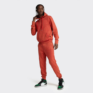 Personalizado de peso pesado 450gsm algodón Terry Sudadera con capucha Jogger pantalones sudor lavado ácido holgado Hip Hop Atlético chándal invierno impreso - Product Image 1