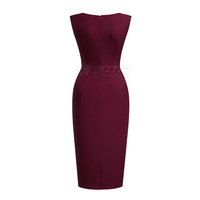 Robe fourreau ajustée pour femme – Style intemporel, polyvalente, élégante, moulante, unie, longueur genou, respirante, hiver, 100 % naturelle