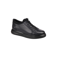 Chaussures de marche sportives en cuir véritable pour hommes 6410, bout rond, lacets, semelle extérieure EVA amortie, antidérapantes, automne-hiver, vente en gros