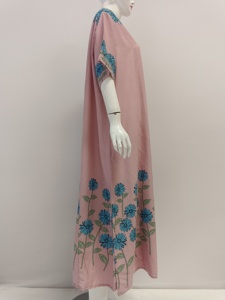 Robe abaya en rayonne modeste pour femmes taille jumbo à manches courtes pour la prière quotidienne-nouvelle mode de style simple - Product Image 4