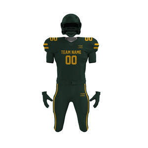 Personalizado uniforme de fútbol americano Pakistán transpirable aparejos de sarga bordado cromo letras personalizadas de talla grande equipo camisetas - Product Image 5