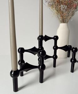 <b>Black</b> Chamberstick Stand Iron Pans Fireplace Taper Centre stick candle <b>holder</b> for home decor <b>Black</b> Finish lighting <b>Holder</b> design - Product Image 3