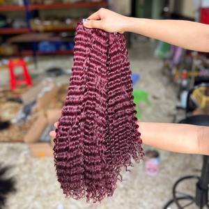 Extensiones de cabello humano crudo virgen vietnamita de alta calidad para conjunto de pelucas estilos de rizos tejido textura de Color personalizado - Product Image 2