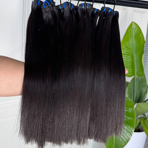 Extensiones de Cabello Humano para Tejido Rápido, Negro Natural, Liso Extremo, Textura Sedosa, Doble Trama, Puntas Completas, Cabello Largo - Product Image 3