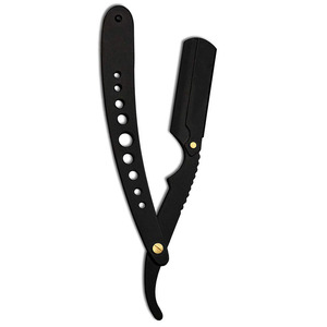 Rasoirs de rasage pliables à lame unique pour hommes manuels de couleur noire avec poignée fantaisie avec trou - Product Image 3