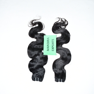 100% Paquetes de ondas sueltas Naturales de La India, máquina de ondas corporales de color negro, extensiones de cabello humano indio de doble trama - Product Image 6