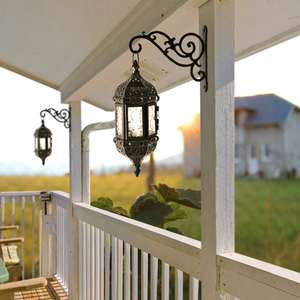 Gancho decorativo de pared de Metal negro, colgador de plantas recto para macetas, comederos para pájaros, macetas, linternas, soporte colgante, colgantes de pared - Product Image 2