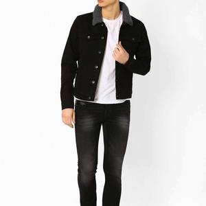 Veste en jean pour homme de haute qualité avec col rabattu, tenue formelle tendance pour la saison printanière, logo imprimé sur le devant - Product Image 4