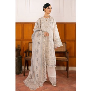 Couleur noire fleur à la main pelouse imprimer robe d'été pakistanaise coton Salwar Kameez beaux événements pakistanais indiens WS INTERNATIONAL - Product Image 3