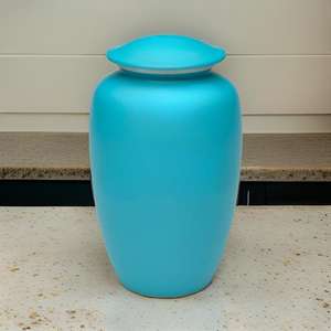 Classique solide personnalisé couleurs métal adulte crémation urnes mémorial cendres animaux urnes funéraires fournitures fabricant fabriqué en inde - Product Image 1