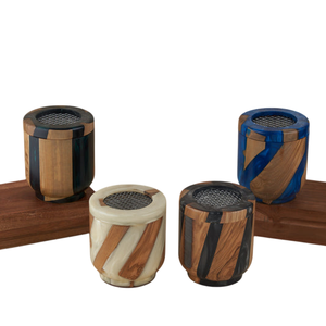 Brûleur d'encens en métal de haute qualité Design élégant moderne Base en bois fini sur mesure pour l'utilisation de parfums aromatiques de bureau à domicile - Product Image 5