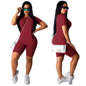 2025 nouveauté femmes deux pièces été Gym Fitness porter respirant Jogging costumes Logo personnalisé motif femmes ensembles courts - Product Image 5