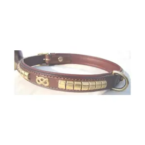 Genuine Supplier & Exporter of Adjustable Custom Made Multicolor Pure Leather Material Comfy Dog Collars Belt for Sale