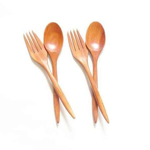 Cuillères en bois de manguier massif, manche long de 12 pouces, écologiques, durables, ustensiles de cuisine, ensemble de cuillères de service pour la maison, le restaurant et les fêtes - Product Image 1