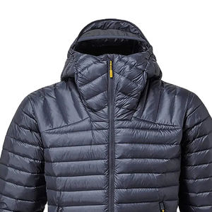 Veste rembourrée en polyester matelassé avec logo personnalisé pour hommes rue haute col montant hiver le plus récent grande taille longue teinte unie service OEM - Product Image 2