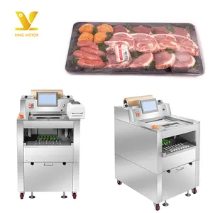 Máquina de envasado de alimentos KV, envoltura de película, bandeja de carne fresca, máquina de embalaje