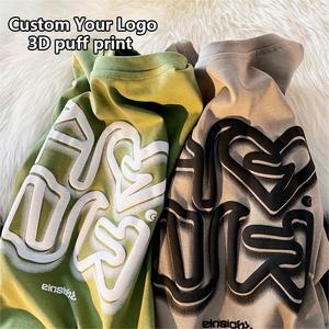 เสื้อยืดโอเวอร์ไซส์ผู้ชายผ้าถักเนื้อแน่นระบายอากาศได้ดี พิมพ์ลายแบบซับลิเมชั่น สไตล์สตรีทแวร์ ผลิตตามสั่งจากโรงงาน OEM ผ้าฝ้าย - Product Image 5