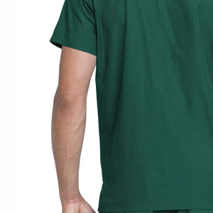 Dernier modèle d'uniforme médical en toile écologique pour infirmière, col montant, manches courtes, tenue d'hôpital, prix bas HI 2026 - Product Image 6