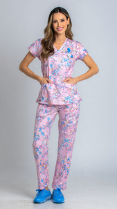 Sublimación OEM Mujeres Médico Scrubs Set Profesional Top de manga corta con bolsillos Pantalones Hospital Uniforme Doctor Enfermera Ropa - Product Image 4