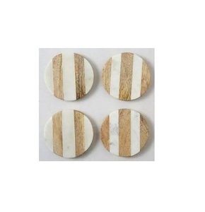 Sous-verre en bois et résine pour tasse à thé forme carrée meilleure qualité prix d'usine direct sous-verre en résine bois pour Restaurant - Product Image 4