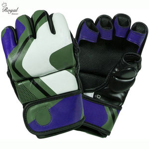 ถุงมือชกมวย MMA หนัง PU ถุงมือชกมวยถุงมือต่อสู้ - Product Image 1