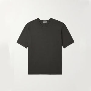 Huzaifa Products T Shirt en coton épais de haute qualité avec logo personnalisé T-shirt côtelé vierge à col rond pour homme - Product Image 1