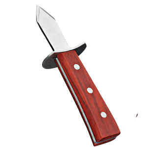 Couteau à huîtres professionnel à manche en bois à poignée antidérapante | Couteaux à huîtres professionnels en acier inoxydable - Product Image 1