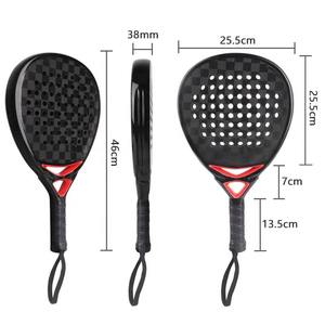 Raqueta de Pádel Profesional de Fibra de Carbono con Núcleo de EVA |   Raqueta de Pádel con Forma de Lágrima y Diamantes |   Pala de Pádel con Logotipo Personalizado OEM - Product Image 3