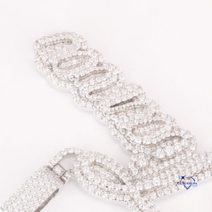 Colgante de Plata de Ley 925 con diamantes cultivados en laboratorio completamente helados Eleva tu estilo y estilo de fiesta con colgante de estilo Hip Hop - Product Image 3