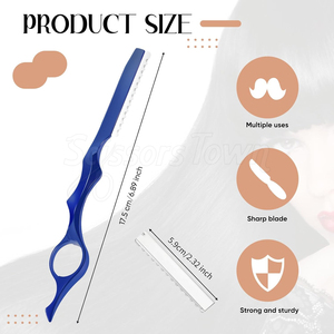 Peine texturizador de maquinilla de afeitar para adelgazar el cabello duradero con mango cómodo y hoja afilada para estilistas profesionales - Product Image 2