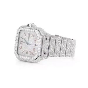 Reloj de pulsera personalizado para hombre estilo Hip Hop Chapado en diamantes con tachuelas Iced Out, Envío Gratis, caja cuadrada redonda, ventana de esfera de cristal - Product Image 3