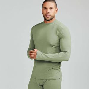 Chemise à manches longues en laine mérinos d'extérieur pour hommes-Durable et ultra-fine, idéale pour la randonnée, le camping et les voyages - Product Image 2