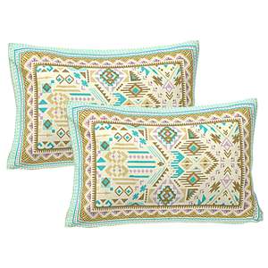 Juego de Sábanas Florales Azul Turquesa 100% Algodón con 2 Fundas de Almohada (ADB1496) - Product Image 3