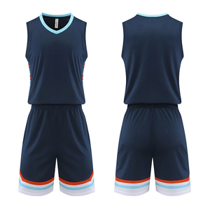 ออกแบบชุดบาสเก็ตบอลที่ไม่ซ้ำใคร ขายส่งชุดบาสเก็ตบอลทีม ชุดบาสเก็ตบอลผู้ชายผ้าโพลีเอสเตอร์พร้อมกางเกง - Product Image 2