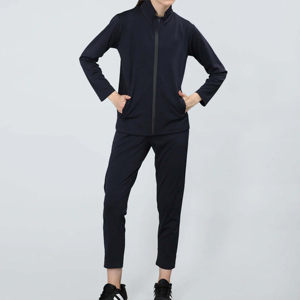 Survêtement court pour femme, collection hiver, taille XS, taille élastique, respirant, 100 % coton molletonné, sweat à capuche entièrement zippé - Product Image 6