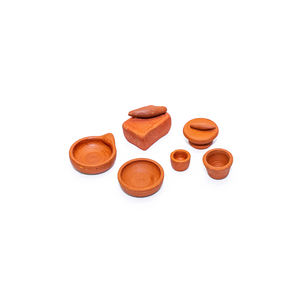 ชุดครัวขนาดเล็กทำด้วยมือทำจากดินเผา20ชิ้นของเล่นทำอาหารสำหรับเด็กของเล่นการเรียนรู้แบบเลียนแบบ - Product Image 3