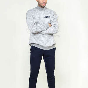 Último estilo de invierno cálido ropa informal básica para hombres sudaderas de cuello simulado de secado rápido cómodo básico hombres sudaderas de cuello simulado - Product Image 2