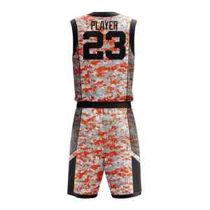 Uniforme de basket-ball professionnel design personnalisable tissu polyester premium confortable adapté aux hommes jeunes joueurs - Product Image 2