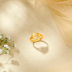 Gold Plated Vintage Statement <b>Ring</b> for Women Trendy <b>Open</b> Design - Product Image 1