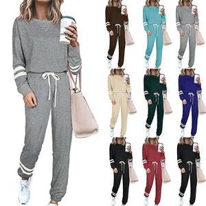 Trajes Deportivos para Mujer, Estilo Nuevo, Lisos, Teñidos, con Estampado Personalizado, al por Mayor, Hechos de Algodón y Poliéster - Product Image 6