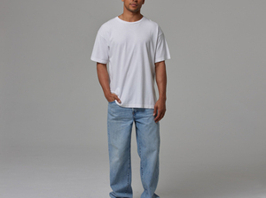 Vente en gros 2025 – T-shirts homme à épaules tombantes 100 % coton respirant, logo personnalisé, sur mesure - Product Image 3