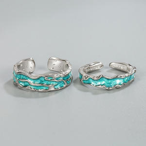 Jeulia Aurora Impression Open Design Sterling Silver Couple Rings-Trendy Eternity Style Anniversary Jewelry - Product Image 2
