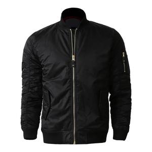 Nouvelle arrivée 2025 à la mode personnalisé hiver noir en cuir Letterman Bomber veste pour hommes col montant tissé tissu OEM Service - Product Image 1