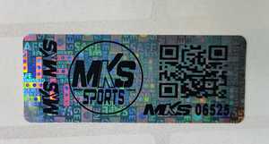 Autocollant en PET holographique anti-contrefaçon durable, écologique, à gratter, code-barres, impression thermique, forme ovale, imperméable - Product Image 2