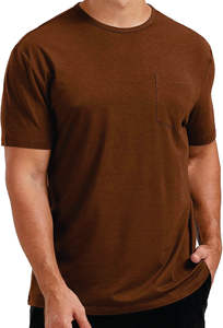 Camisetas de algodón suave Ringer para hombre, camiseta informal transpirable y cómoda con bolsillo práctico para mujer - Product Image 5