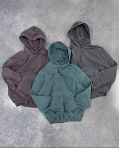 Sweat à capuche surdimensionné pour hommes Pullover Vintage Acid Wash Fleece Sweatshirt Streetwear Mens Vintage Hoodies Distressed Hoodie - Product Image 4