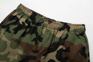 Shorts de jogging pour hommes de qualité supérieure confortable doux camouflage coton respirant taille moyenne shorts de bain décontractés motif solide - Product Image 2