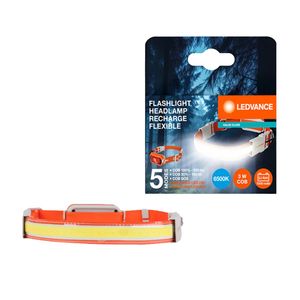 Lampada frontale ricaricabile a LED COB con modalità luce rossa 3W 6500K 300Lm (Ledvance 175886) - Product Image 1