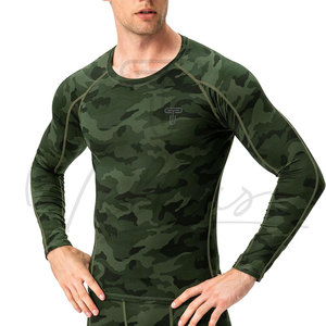 Camiseta de Compresión Personalizada para Hombre, Secado Rápido, Spandex/Poliéster, Manga Larga, Ropa Deportiva para Gimnasio y Fitness - Product Image 4