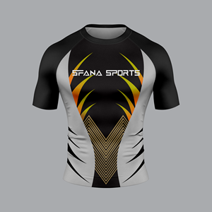 Haute qualité hommes MMA BJJ Anti-UV Rash Guard Shorts ensemble séchage rapide respirant Compression formation porter tissu Durable pour - Product Image 3